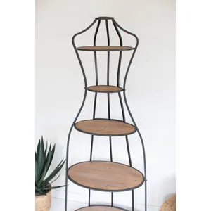 Metal and Wood Mannequin with Shelves 2