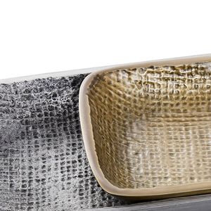 Louk Tray - Set of 2 Silver and Brass 4