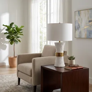 CASEYCROSS WHITE LAMP 26 (IN) 9