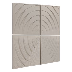HAXTONWICK SET OF 4 IVORY ART 24 (IN) 3