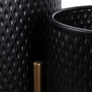 HAYFORDTON SET OF 2 BLACK PLANTER 23 (IN) 7