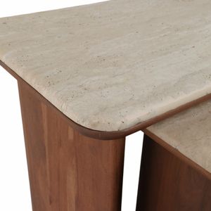 ARMONHAVEN SET OF 2 BROWN TABLE 21 (IN) 7