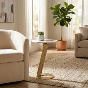 LEONABROOK WHITE TABLE 24 (IN) 11