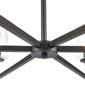 Fitzroy 34'' Wide 6-Light Chandelier - Matte Black 6