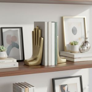 CLEOWAY SET OF 2 GOLD BOOKENDS 7 (IN) 10