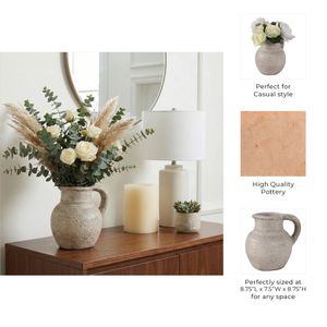 SHERMANGROVE WHITE VASE 9 (IN) 10
