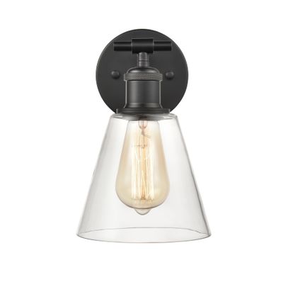 Scone 6″ Wide 1-Light Sconce - Matte Black
