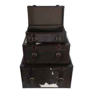 DECLANMOOR SET OF 3 BLACK TRUNK 15 (IN) 4