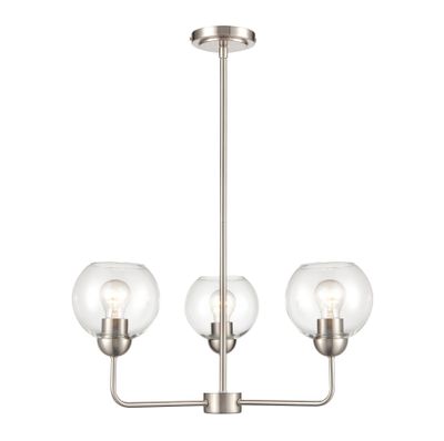 Astoria 23″ Wide 3-Light Chandelier - Brushed Nickel