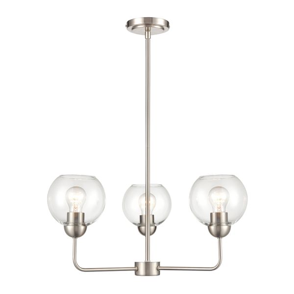 Astoria 23'' Wide 3-Light Chandelier - Brushed Nickel