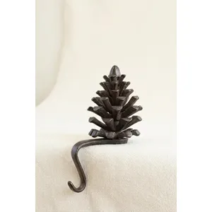 Cast Iron Pinecone Stocking Holder 3
