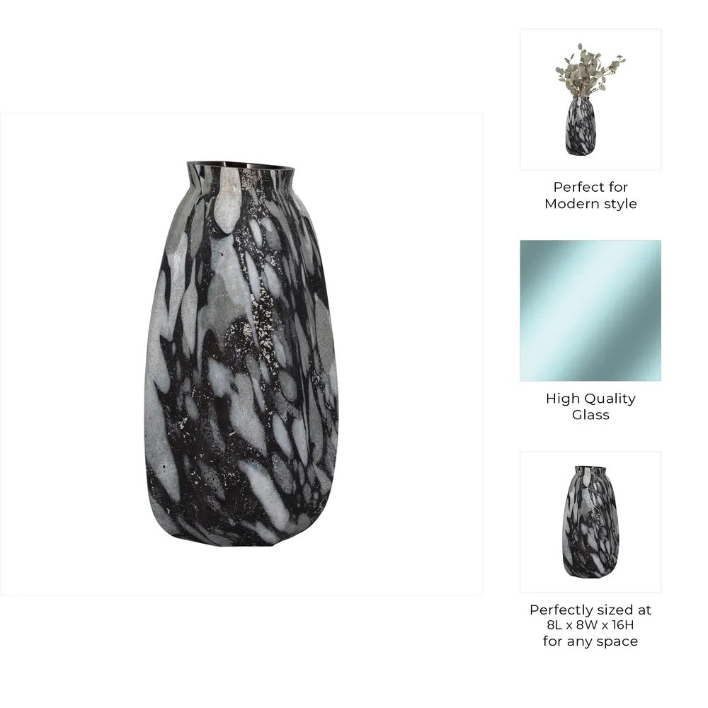 GAIGEMILL BLACK GLASS VASE 16 (IN)