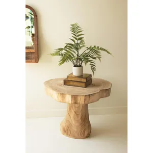 Live-Edge Wood Accent Table 1