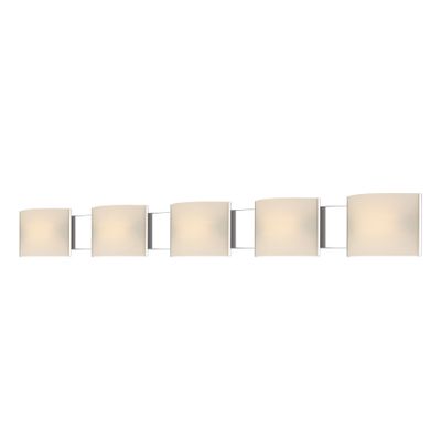 Pannelli 52″ Wide 5-Light Vanity Light - Chrome