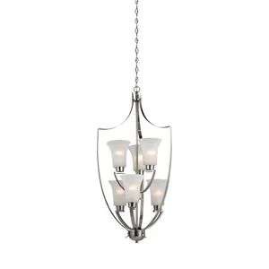 Foyer 21'' Wide 6-Light Chandelier - Brushed Nickel 1