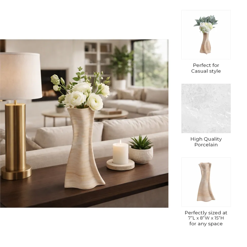 BRAEMORE TAN VASE 15 (IN)