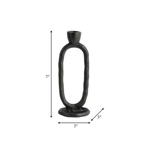SHELTONRUN BLACK CANDLE HOLDER 8 (IN) 9