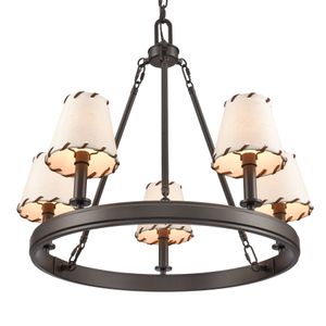 Marion 24.5'' Wide 5-Light Chandelier - Oil Rubbed Bronze 5