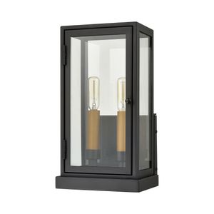 Foundation 13'' High 2-Light Outdoor Sconce - Matte Black 2