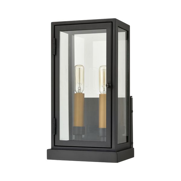 Foundation 13'' High 2-Light Outdoor Sconce - Matte Black