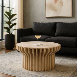 INGRIDBEACH WHITE COFFEE TABLE 19 (IN) 12