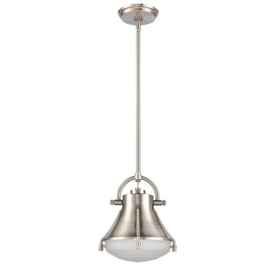 Urbanite 9″ Wide 1-Light Mini Pendant - Satin Nickel