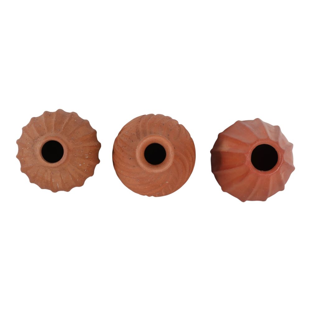AVASHAW SET OF 3 RED VASES 5 (IN)