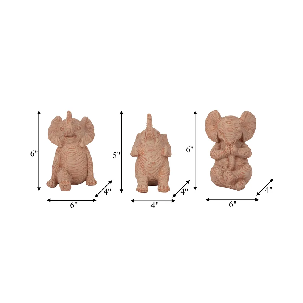 WALTONTON SET OF 3 BROWN DECOR 6 (IN)