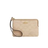 LARGE 24 OZ NATURAL CANVAS WRISTLET W BLACK ZIPPER 1