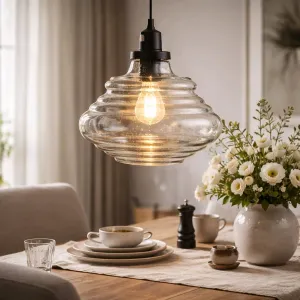 Bubble Glass Pendant Light 7.25x9.5in 1