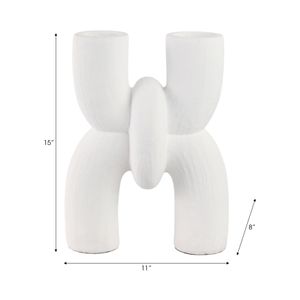 STONEHAM WHITE VASE 15 (IN) 9