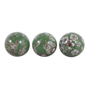 NOVAPORT SET OF 3 GREEN ORBS 5 (IN) 3