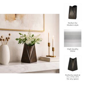 VERABROOK GRAY VASE 8 (IN) 10