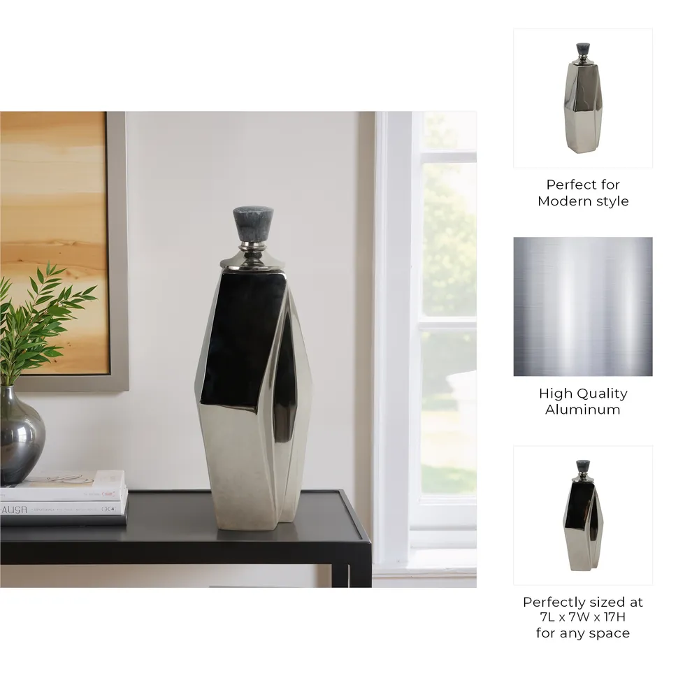 NORAWORTH SILVER VASE 17 (IN)