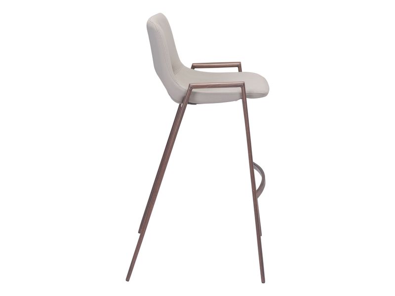 Desi Barstool Beige & Walnut 3