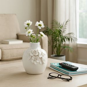 RYLANBEACH WHITE VASE 7 (IN) 11