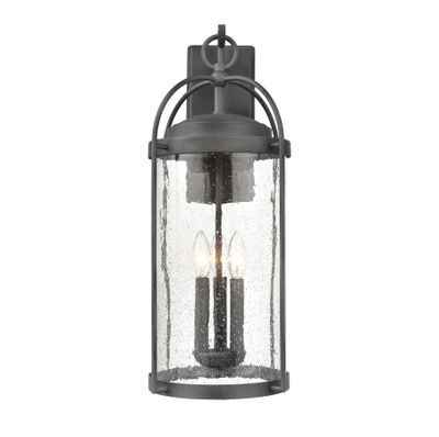 Catalonia 24″ High 3-Light Outdoor Sconce - Distressed Zinc
