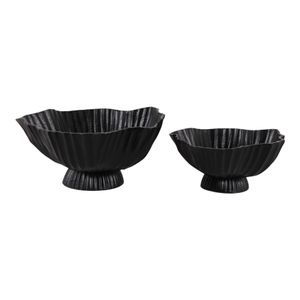 BREEVALE SET OF 2 BLACK BOWLS 7 (IN) 4