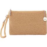 SEERSUCKER WRISTLET W ROPE STRAP & JUTE - PINK 1