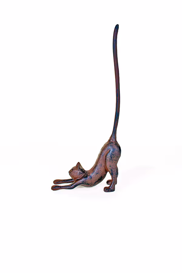 Cast Iron Cat Paper Towel Holder