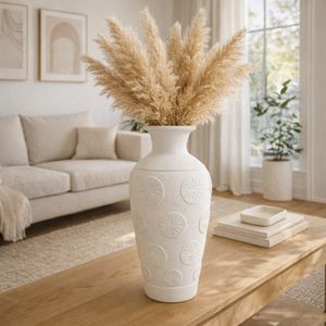 NASHFIELD WHITE VASE 22 (IN) 11