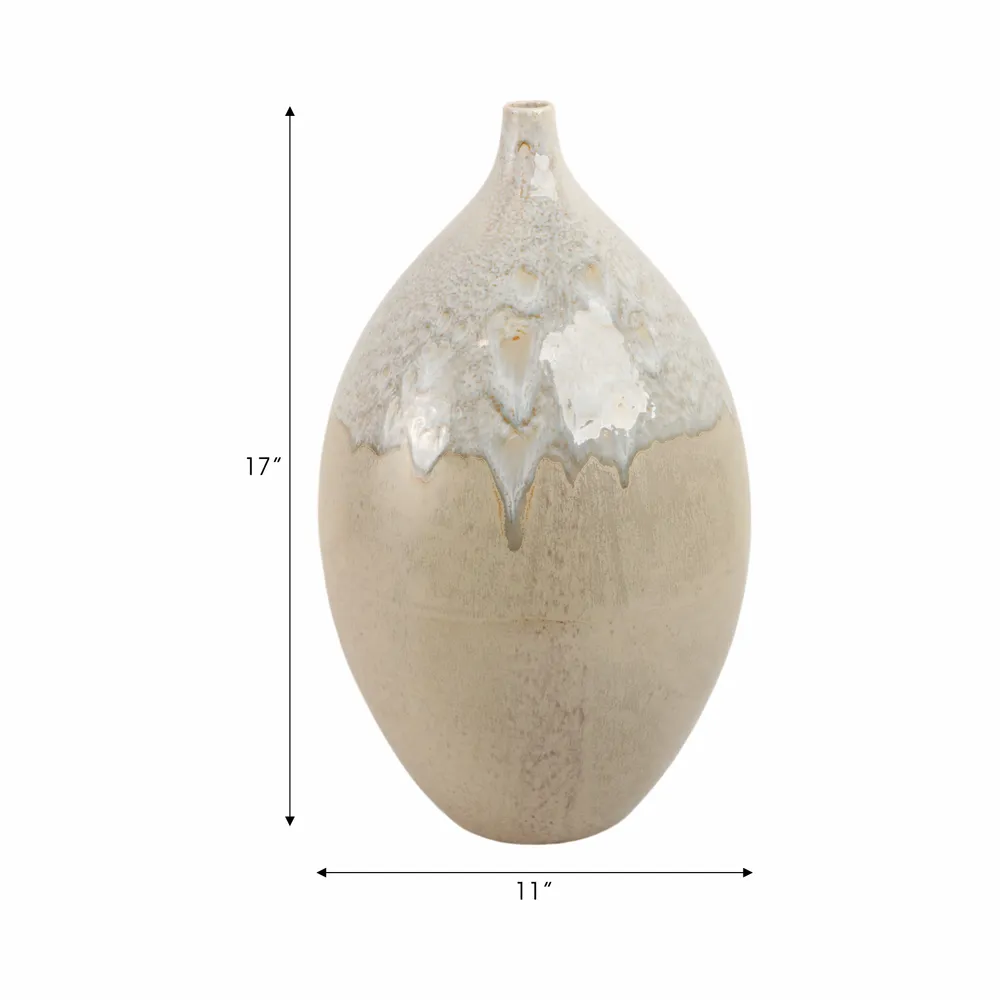 EMMETOAK CREAM VASE 18 (IN)