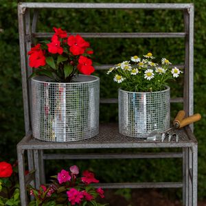 NORMACLIFF SET OF 2 SILVER PLANTER 7 (IN) 12