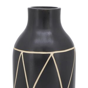 FENTONMOOR BLACK VASE 16 (IN) 7
