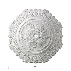 Marietta 33'' Wide Medallion - White 2