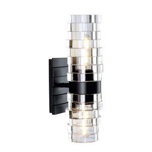Murano 13.5'' High 2-Light Sconce - Matte Black 1