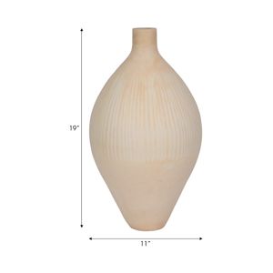 DRAKE IVORY GLASS VASE 19 (IN) 8