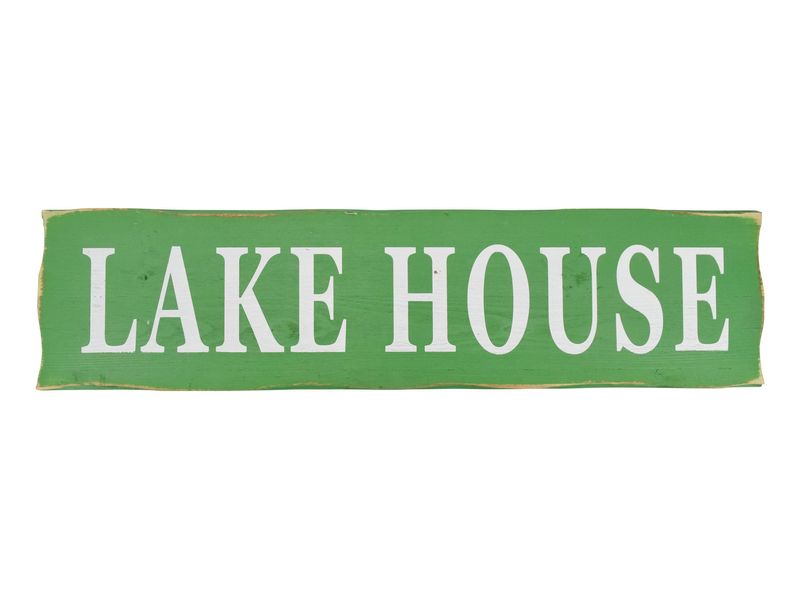 7.9" x 31.5" Lake House Wooden Wall Sign 2