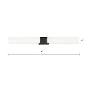 Artemis 36'' Wide Integrated LED Vanity Light - Matte Black 2