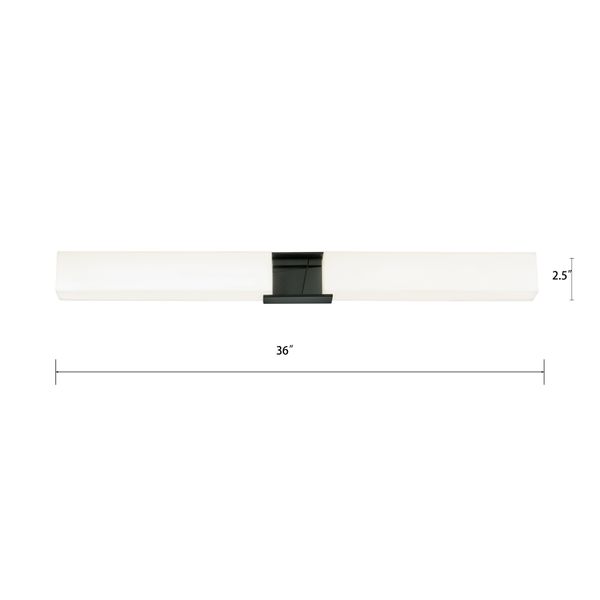 Artemis 36'' Wide Integrated LED Vanity Light - Matte Black